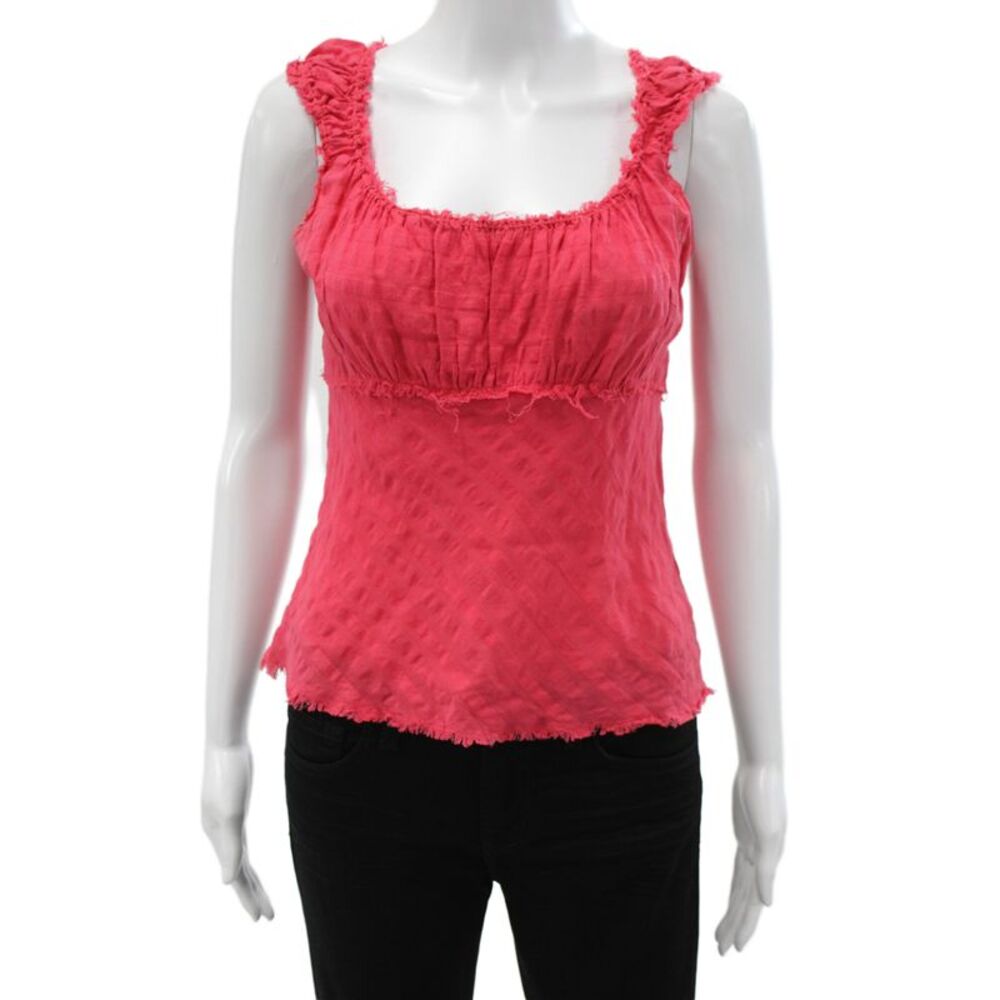 Margaret OLeary Women Camisole Pink Scoop Neck Sleeveless Bohemian Size S
